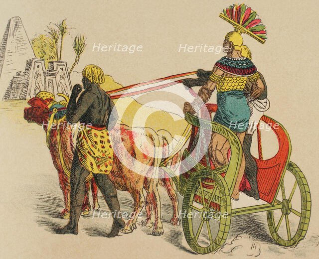 Warfare chariot, Ancient Egypt, 1881.  Creator: Unknown.