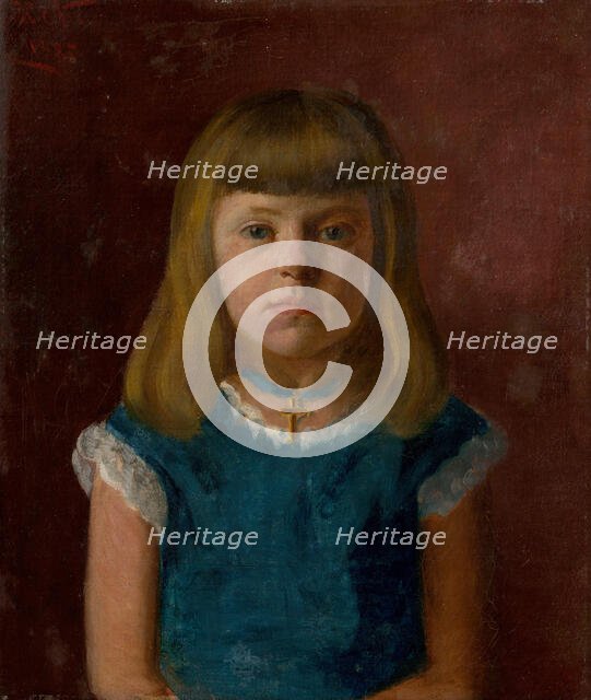 Portrait of a girl, 1885. Creator: Ferdinand Katona.