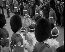 Marriage Procession of Anne Bowes-Lyon and Lieutenant-Colonel Thomas Anson With King George..., 1938 Creator: British Pathe Ltd.