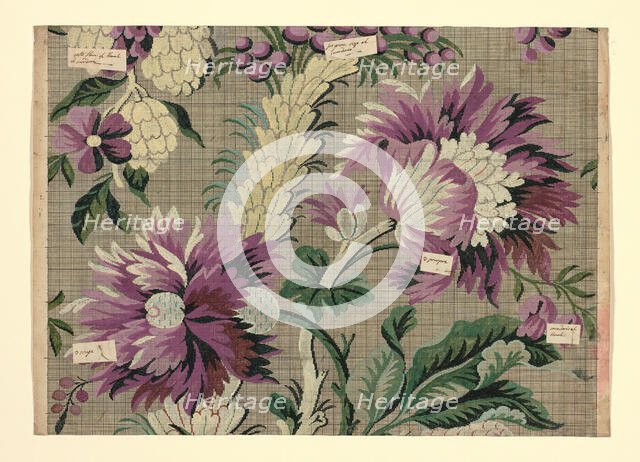 Mise-en-carte (Point-paper), France, 1760/90. Creators: J Bt Clere, Germain Frères.