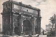 The Arch of Septimus Severus, 1772. Creator: Giovanni Battista Piranesi.