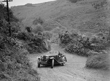 1933 AC 4-seater taking part in a motoring trial, late 1930s. Artist: Bill Brunell.