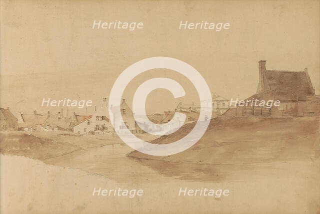 Houses in Scheveningen, 1820-1896. Creator: Kasparus Karsen.