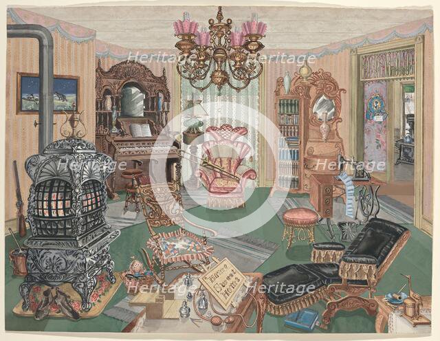 Rural Sitting Room, 1900, 1935/1942. Creator: Perkins Harnly.