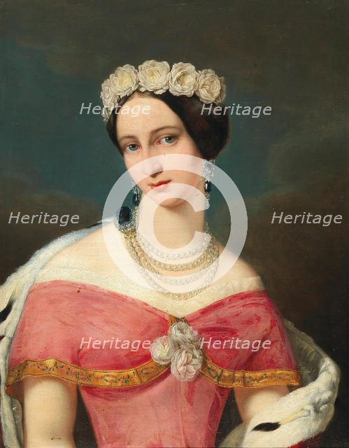 Portrait of Grand Duchess Alexandra Iosifovna of Saxe-Altenburg (1830-1911). Creator: Anonymous.