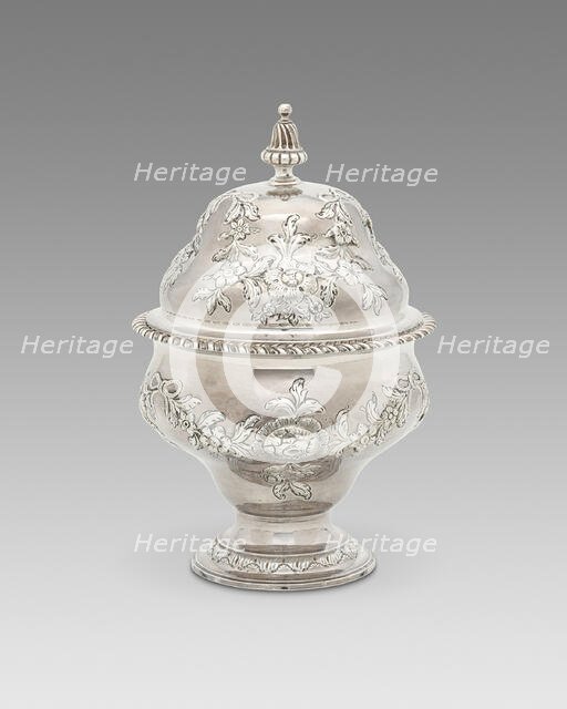 Covered Sugar Bowl, 1765/75. Creator: Bancroft Woodcock.