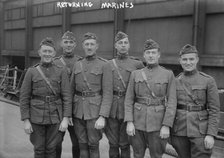 Returning marines, 1918 or 1919. Creator: Bain News Service.