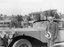 Sir Henry Royce, with Rolls-Royce car. Artist: Unknown