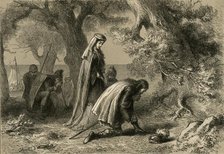 'Thorfin and Gudrida on the Shore of Vineland', (1877). Creator: Albert Bobbett.