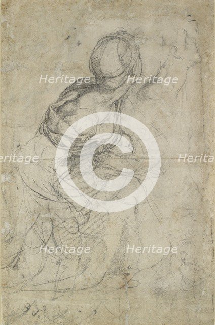 Studies for two kneeling Women, c1500-1520. Artist: Raphael.