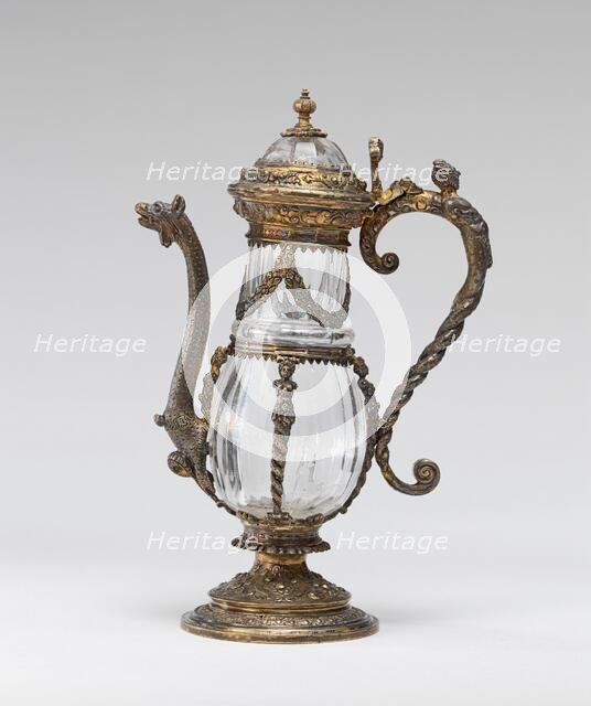 Ewer and Cover, 14th century (crystal); c. 1600 (mounts); before 1905 (spout). Creator: Unknown.