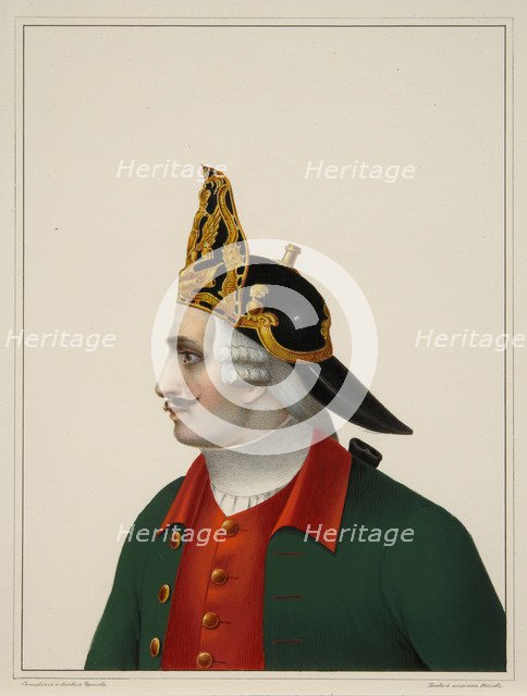 Grenadier cap in 1742-1762, Early 1840s. Artist: Chorikov, Boris Artemyevich (1802-1866)