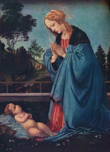 'The Madonna Adoring the Christ Child', 15th century, (1910). Artist: Filippino Lippi.