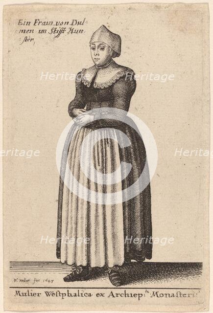 Mulier Westphalica ex Archiep Monasteri, 1643. Creator: Wenceslaus Hollar.