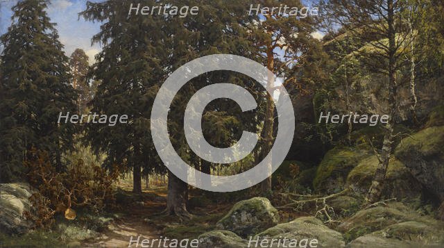 Forest Interior, 1878. Creator: Berndt Lindholm.