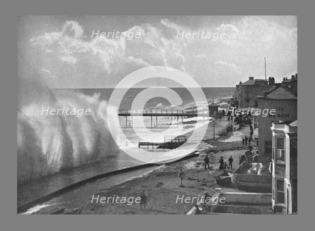 A Big Sea at Bognor. c1900. Artist: Poulton & Co.