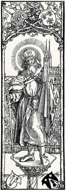 'St Sebaldus on a Capital', (1906). Artist: Albrecht Durer.