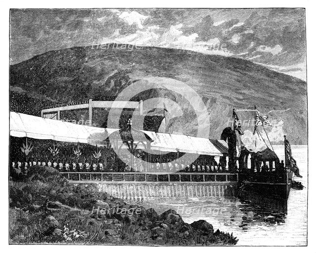 Queen Victoria opening Glasgow waterworks at Loch Katrine, Scotland, 1859. Artist: Unknown
