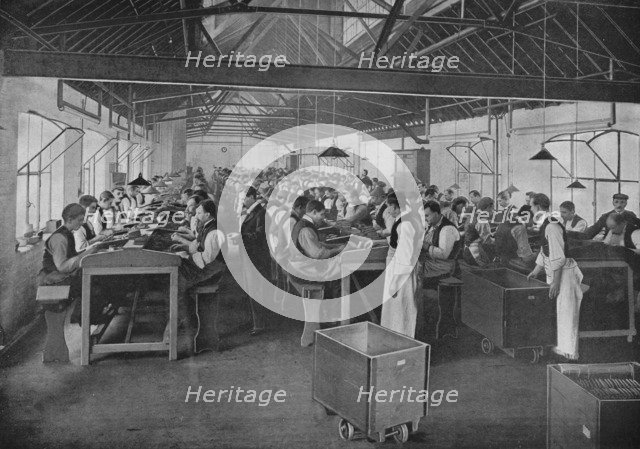 One of the cigar manufacturing departments at Salmon and Gluckstein, Ltd, London, c1870s (1903). Artist: Unknown.