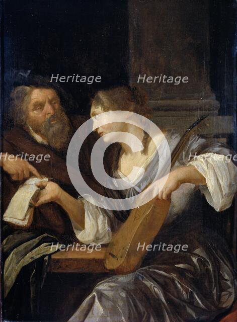 The music lesson, 1660-1690. Creator: Jacob Toorenvliet.
