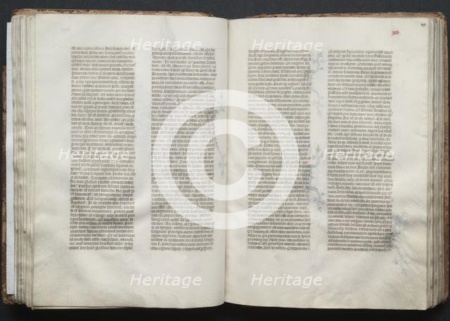 The Gotha Missal: Fol. 45r, Text, c. 1375. Creator: Master of the Boqueteaux (French); Workshop, and.