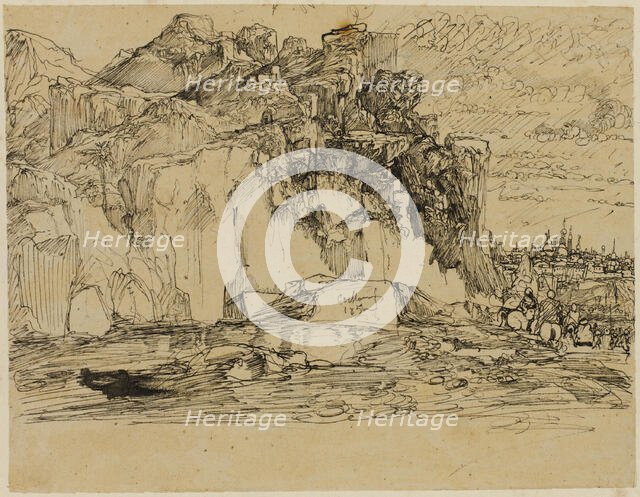 Caucasian Landscape, 1850/1859. Creator: Rodolphe Bresdin.