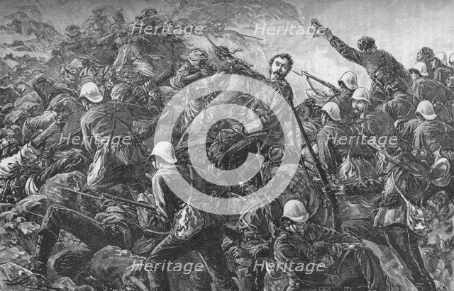 'Colonel Galbraith at the Battle of Maiwand', c1880. Artist: Unknown.