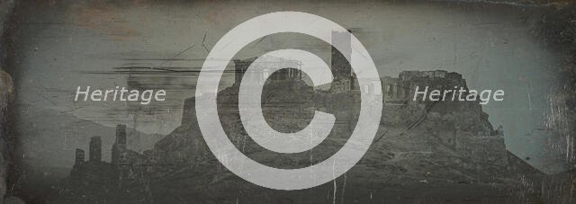 Western Approach to the Acropolis, Athens, 1842. Creator: Joseph Philibert Girault De Prangey.