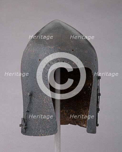 Bascinet, Italian, ca. 1350-1400, with later restorations. Creator: Unknown.