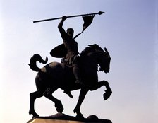 Monument devoted to Rodrigo Diaz de Vivar, El Cid Campeador (1043? -1099), Castilian knight. It's…