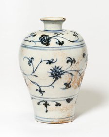 Vase with Stylized Flowers and Vines, Ming dynasty (1368-1644). Creator: Unknown.