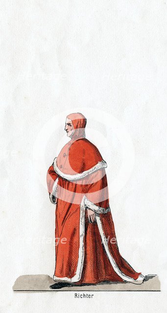 Judge, costume design for Shakespeare's play, Henry VIII, 19th century. Artist: Unknown