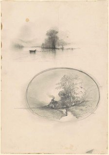 Seascape and Landscape, c. 1859. Creator: Unknown.