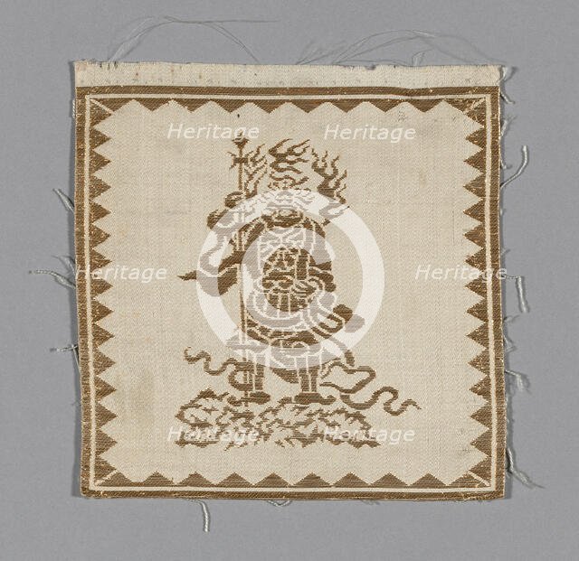 Fragment (Shitenno from Kesa), Japan, Meiji period (1868-1912), 1875/1900. Creator: Unknown.