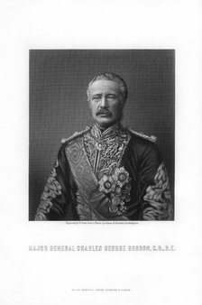 Charles George Gordon, British soldier and administrator, (1893).Artist: G Cook