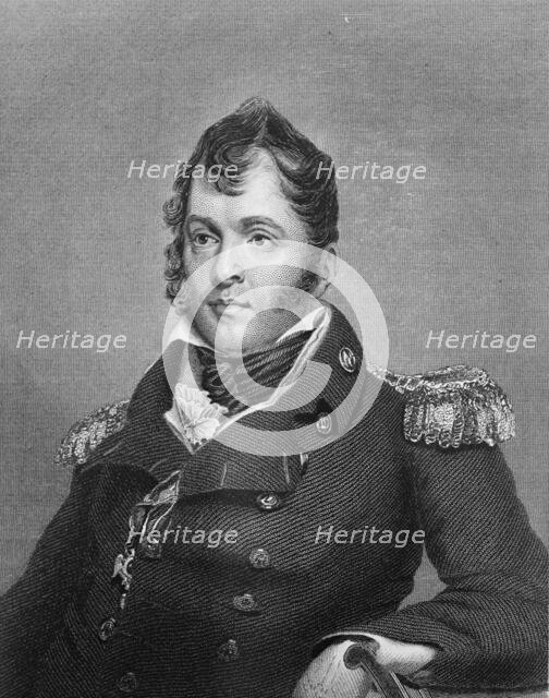 Perry, Oliver Hazard, Commodore, U.S.N.  - Engraved Portrait, 1917. Creator: Unknown.