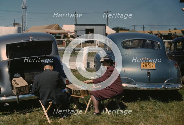 At the Vermont state fair, Rutland, 1941. Creator: Jack Delano.
