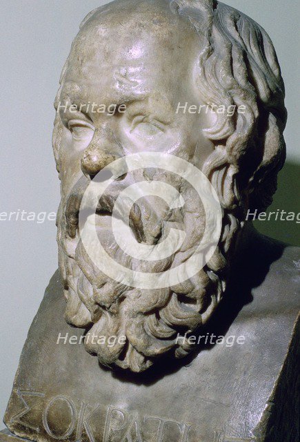 Bust of the Greek philosopher Socrates, 5th century BC. Artist: Unknown