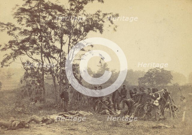 Burying the Dead on the Battlefield of Antietam, September 1862, 1862. Creator: Alexander Gardner.