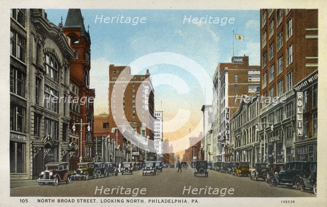 North Broad Street, Philadelphia, Pennsylvania, USA, 1926. Artist: Unknown