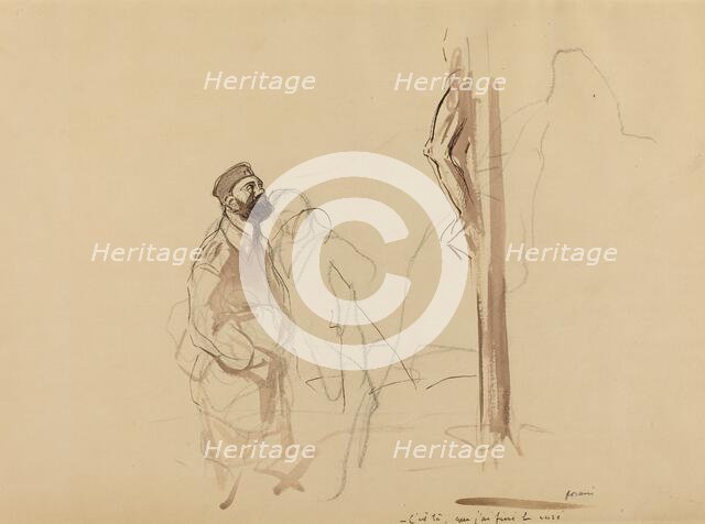 C'est là, que j'ai fini le curé, c. 1914/1919. Creator: Jean Louis Forain.