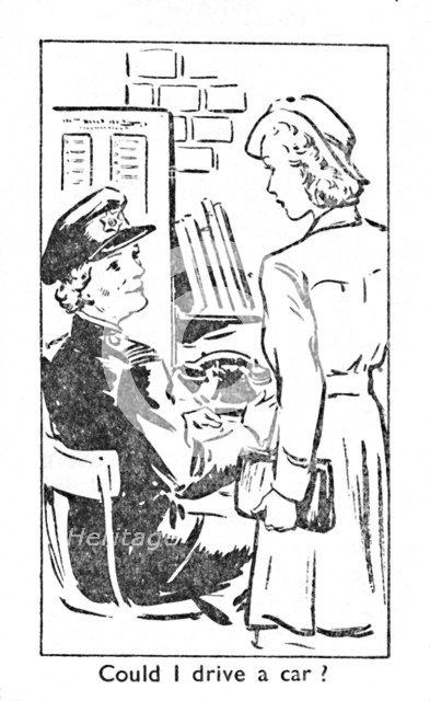 'Could I drive a car?', 1940. Artist: Unknown.