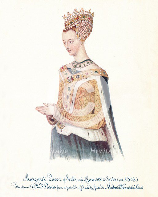 'Margaret, Queen of Scots, wife of James IV of Scots', 1912. Artist: Edmund Thomas Parris.