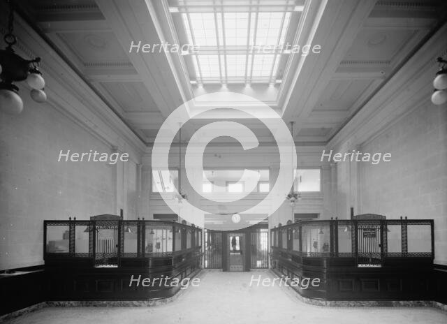19th Ward Bank, Thirty-fourth Street Branch, showing clock, New York, N.Y., between 1905 and 1915. Creator: Unknown.