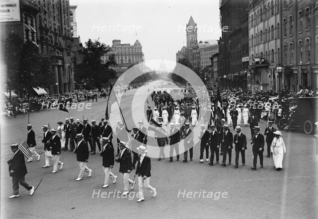 Preparedness Parade - Units of Civilians in Parade, 1916. Creator: Harris & Ewing.