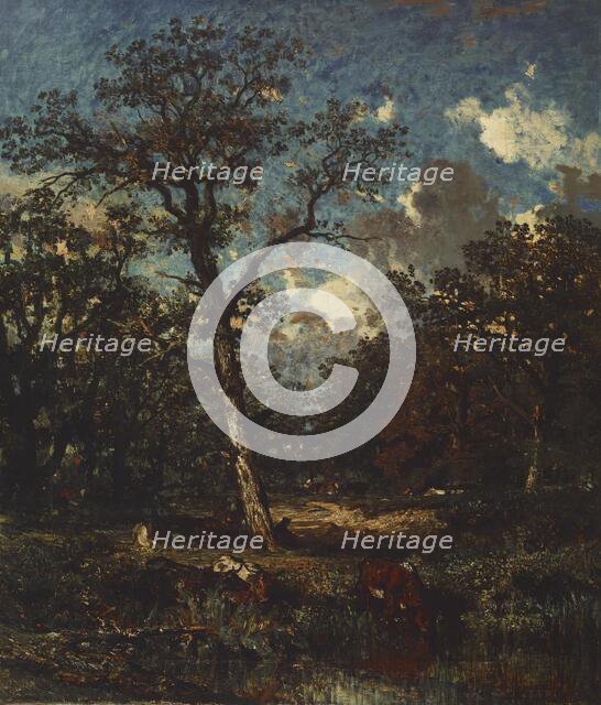 The Old Oak, 1845-1850. Creator: Jules Dupré.