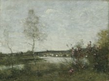 'Distant view of Corbeil, Morning', c1870. Artist: Jean-Baptiste-Camille Corot.