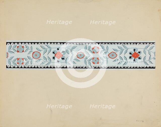 Wall Paper Border, 1935/1942. Creator: Burton Ewing.