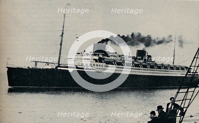 'Bremen: Germany's Candidate for the Speed Championship at Sea', c1935. Artist: Unknown.