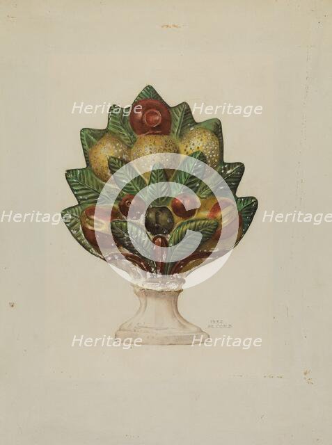 Pa. German Chalkware Mantel Ornament, c. 1938. Creator: Inez McCombs.